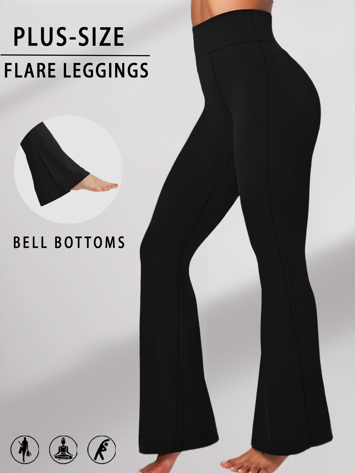 Yoga Fitness Up - Pantalon évasé super doux taille haute