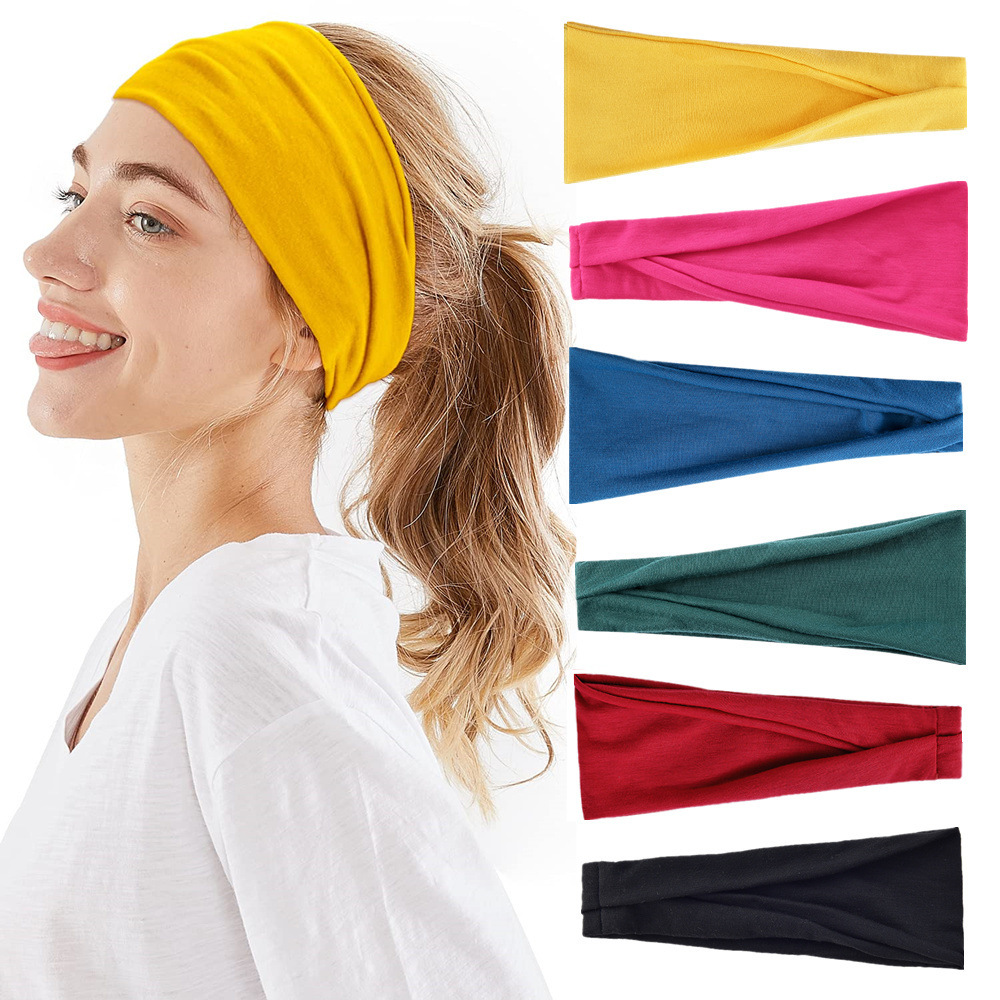 Yoga Fitness Band - Couleur unie sport Yoga bandeau absorbant