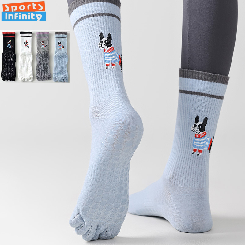 Yoga Fitness Dance - Chaussettes de Yoga imprimées chien mignon,