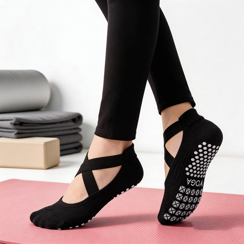 Yoga Fitness Dance - Chaussettes de yoga antidérapantes pour femmes,