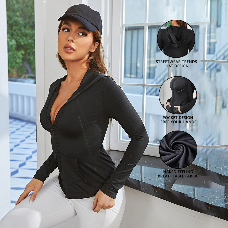 Veste de sport noire pour femm - Yoga Fitness Usa avis et prix