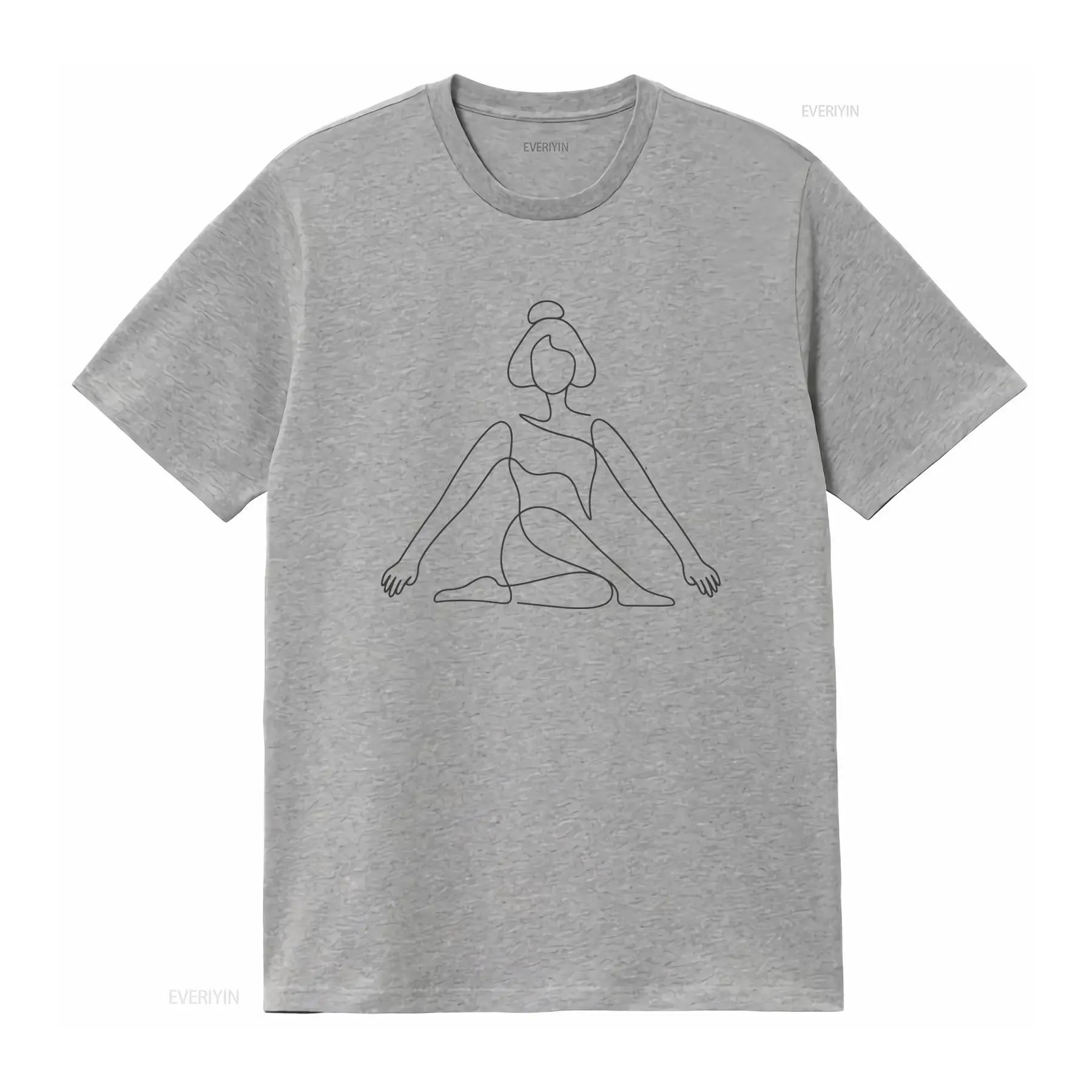 T-shirt One Line Yoga Pose, mi - Zen Yoga Fitness avis et prix